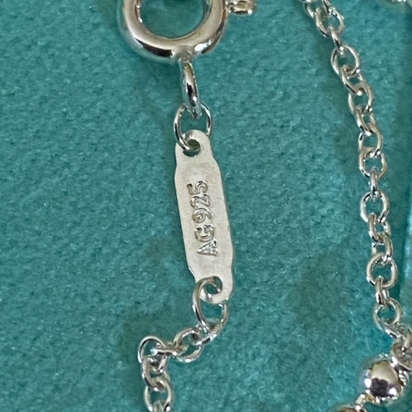 NEW Tiffany & Co. Etched RTT Heart Pendant Necklace 28-30” mixed chain 925 - Picture 6 of 10